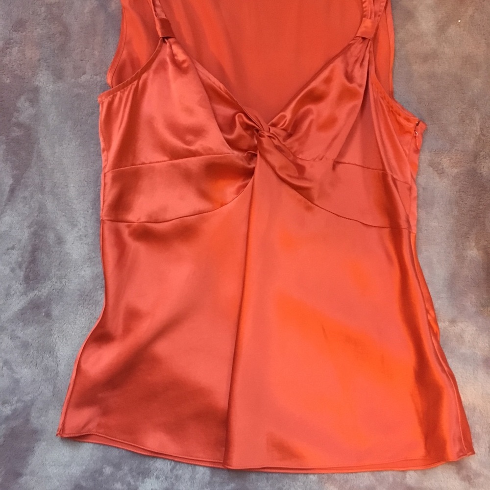 INC Orange Silk Top
